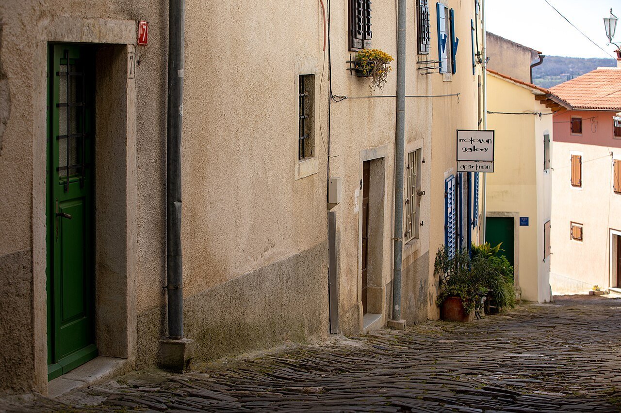 A lane in Motovun’s old town.